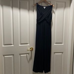 Pea in the Pod- Maternity Long Black Dress Size L